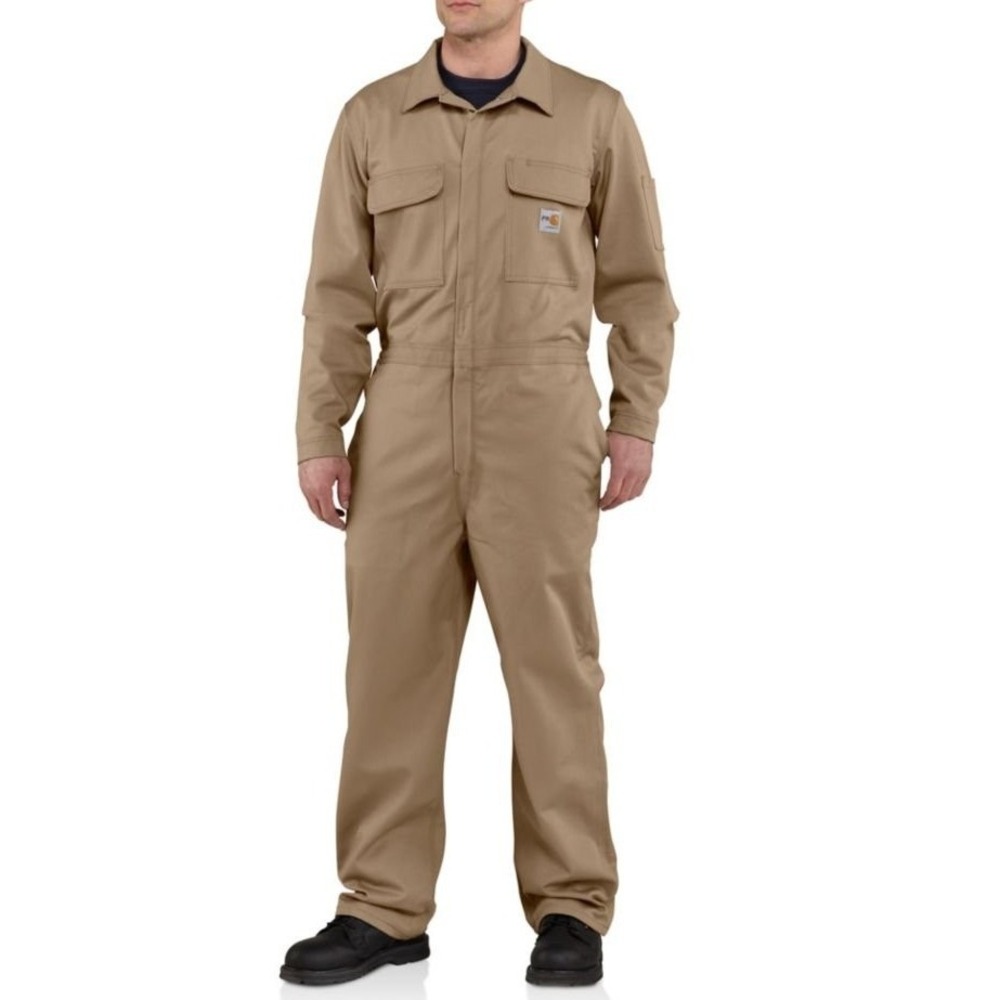 Carhartt Coverall Mens 46 Regular Traditional FR Khaki Flame Resistant NEW